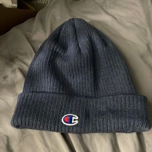 Blue champion beanie